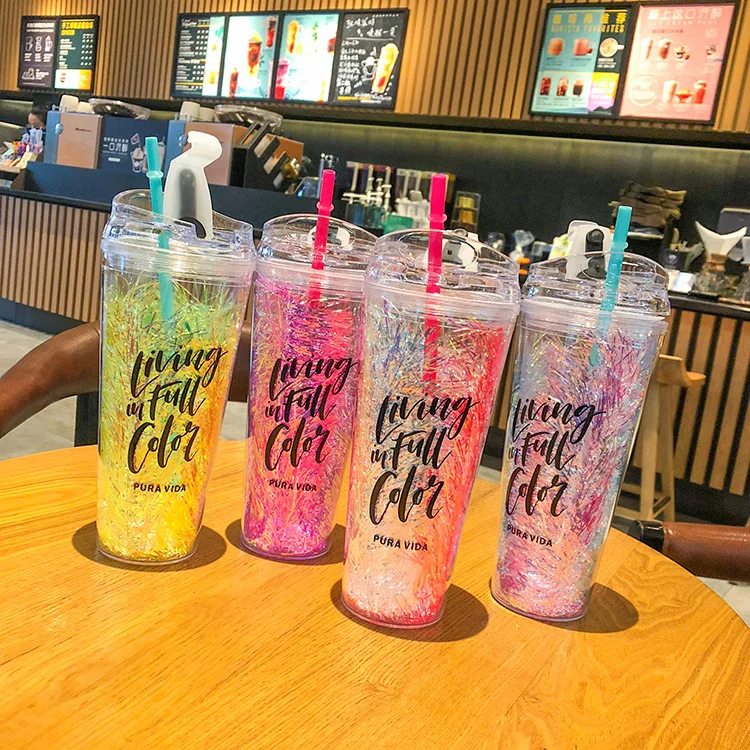 大容量スパンコールカラフルなプラスチックカップアウトドアスポーツストローカップかわいいカップル学生ジュースカップ Buy 色のプラスチック計量カップ 飲料カップストロー 30 オンスプラスチックわらカップ Product On Alibaba Com