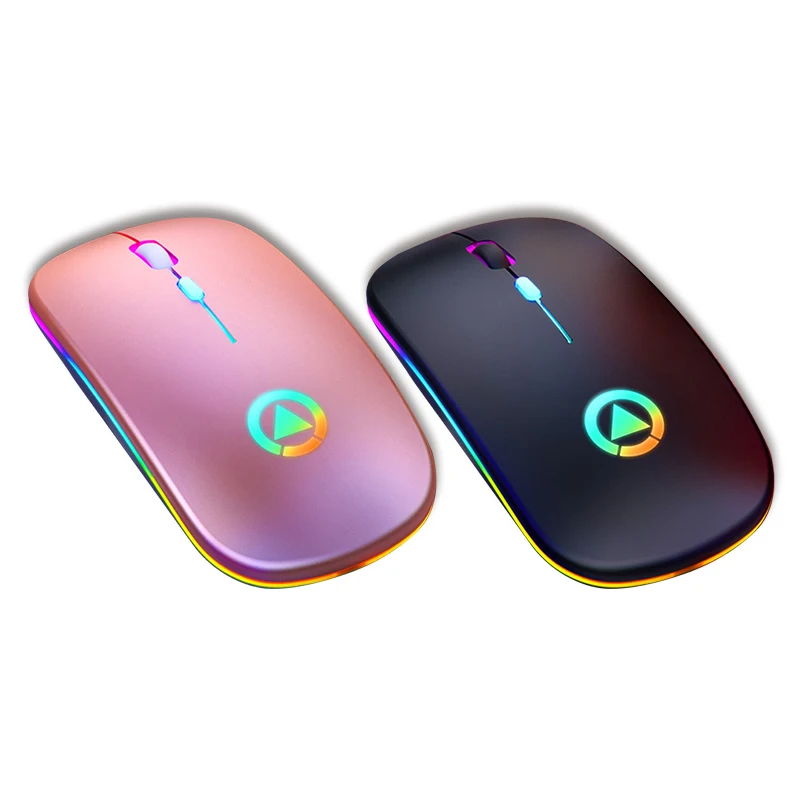 

Neon Glowing BT 5.0 Wireless Mouse for Computer Gaming Laptop Desktop 1600 DPI Rechargeable Wireless Mouse for Gamer