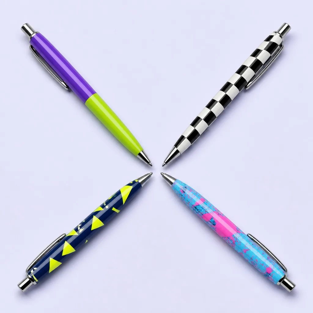 Close-up of pen pattern and finish details