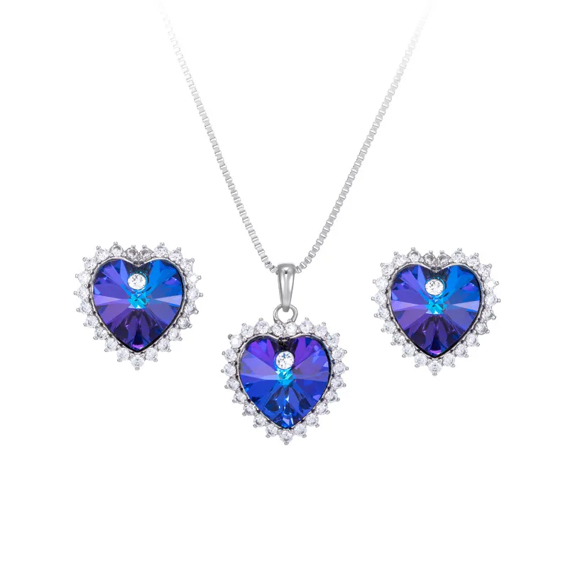 

Cheap Sapphire Wedding Jewelry Set, Blue