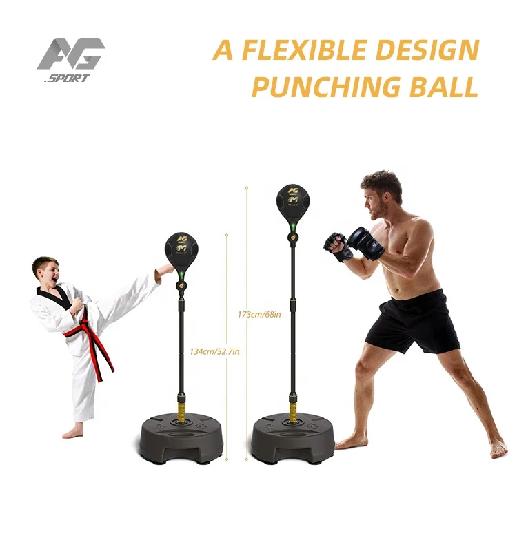 
2020 New Design Wireless Mobile App Tracking Speed Man Free Standing Boxing Ball Water Kick Heavy Kids Equipment Punching Bag 