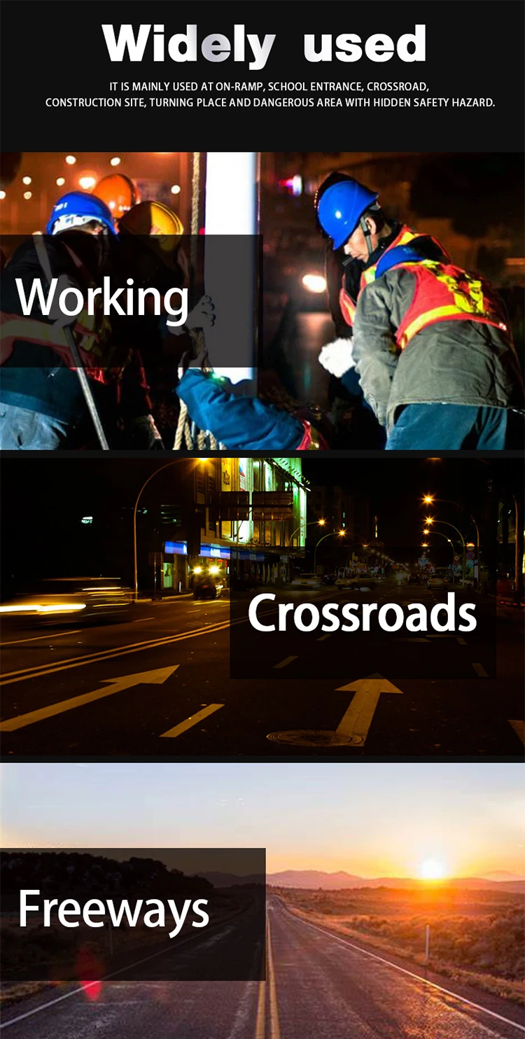 LED Solar Red Blue Strobe Warning Light Construction Safety Road Barricade Traffic Automatic Vehicle Signal Beacon Lamp