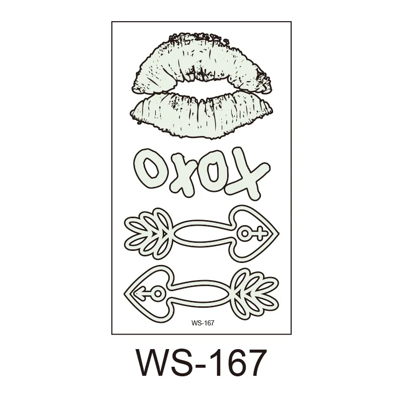 

Luminous Tattoo Sticker Nightclub Music Festival Carnival Party Halloween Sticker Musical Note Glowing Cool Face Stickers, Shown