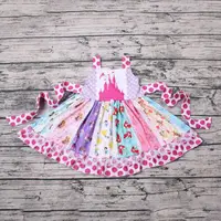 

Popular flutter sleeves baby girl summer dress girls new style infant toddler clothing