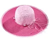 Women Mixed Color Two Tone Capeline Hat with Wood Beads and Cords Band