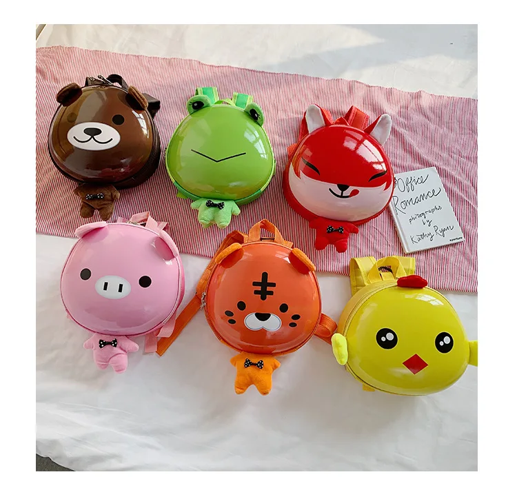 

New Cute Kid School Bags Cartoon 3D Style Children Backpacks Kindergarten Girls PVC cartoon Shell backpack for childs kids, Customized color