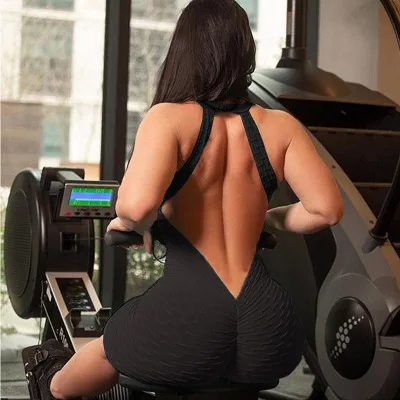 

HJ 2020 Yoga Clothing Women's One-pieces Sports Suit Set Workout Gym Jumpsuit Pants, Four colors