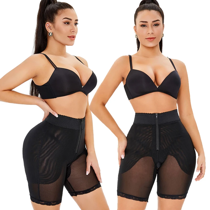 

Factory Supplier Women Slim front zipper panties Shapewear high waisted shaping Underwear Panties Bodysuit, As picture shows