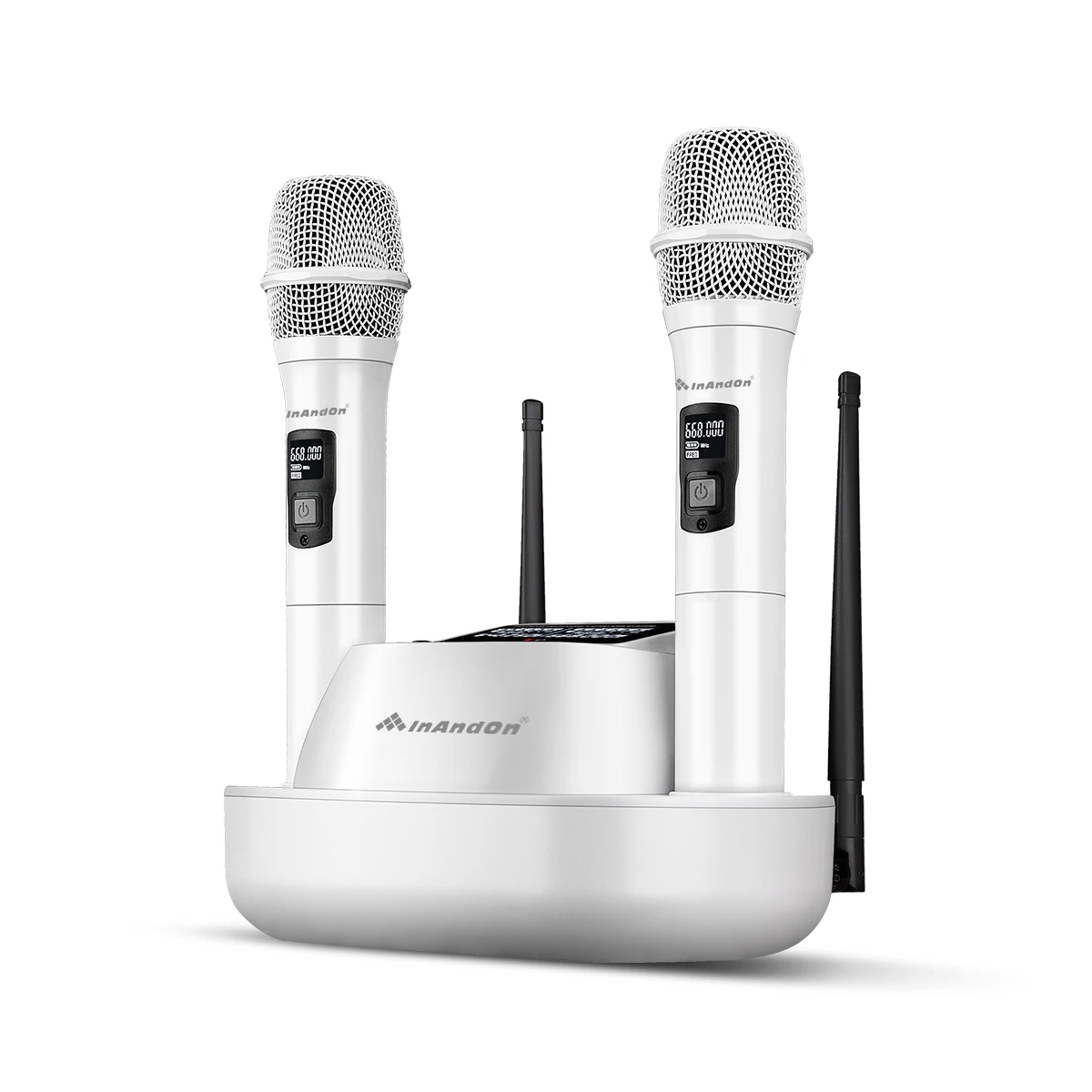 

Portable UHF WIreless Karaoke Microphone UHF Channel Rechargeable Two-handed Cordless Professional Karaoke Microphone, Multiple