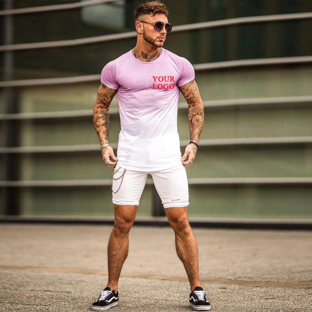 

Wholesale Custom Workout T Shirt Gym Athletic Male Sport Wear Active Fitness Men Gym Wear, Customized colors