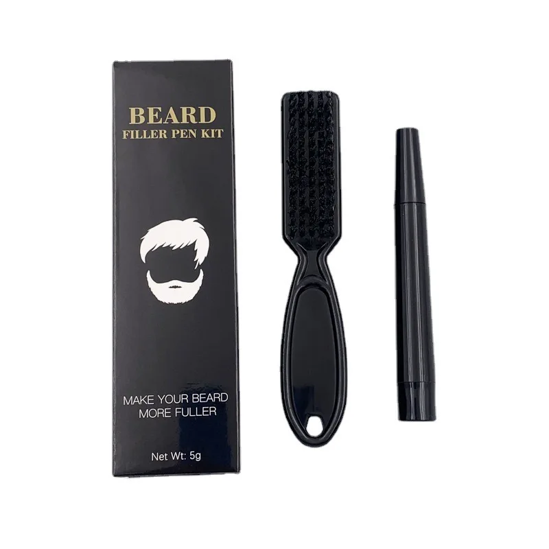 

China Hot Selling Private Label Black Brush Beard Pen Kit Waterproof Beard Filling Pen, Picture show