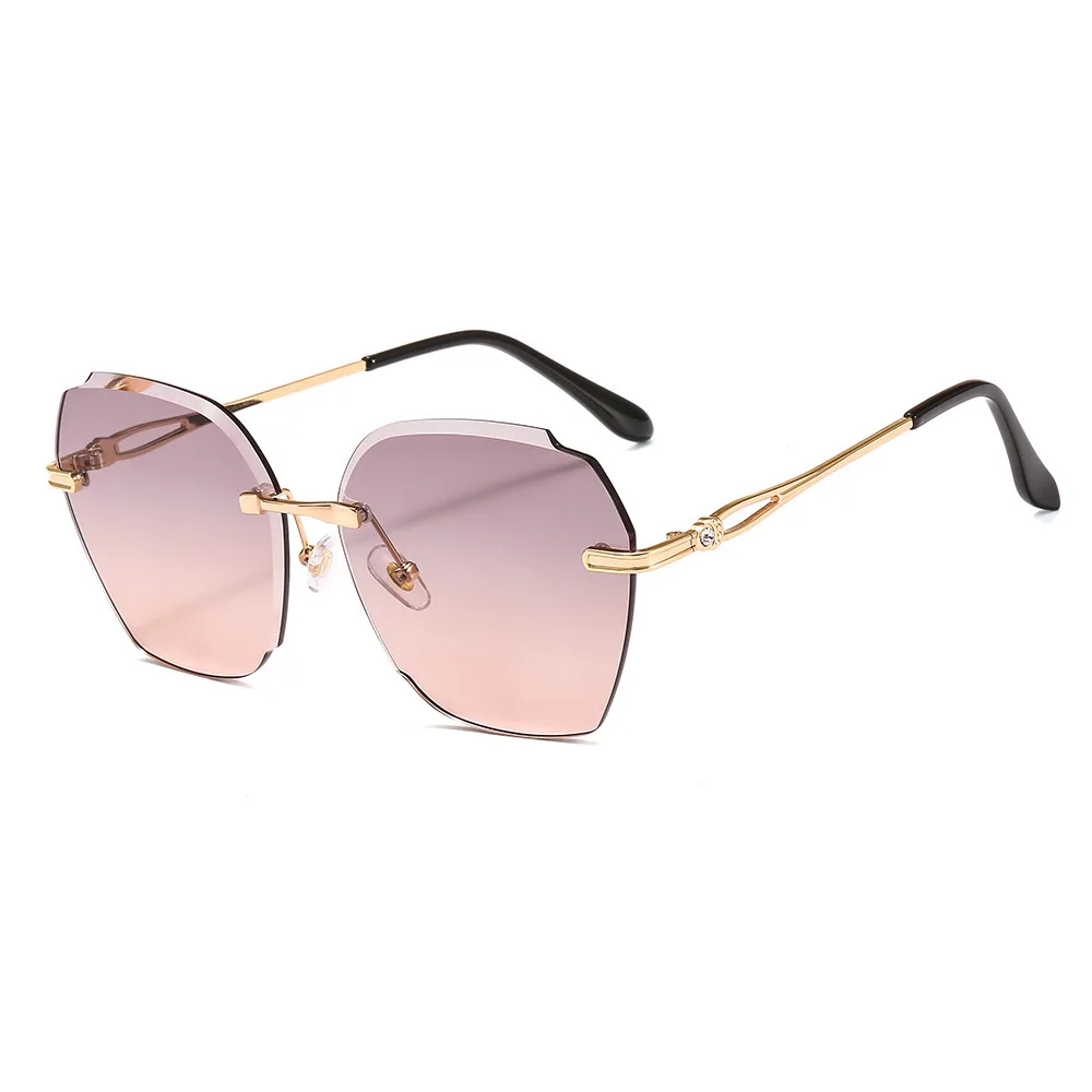 

New elegant classical rimless sun glasses 2021 sunglasses