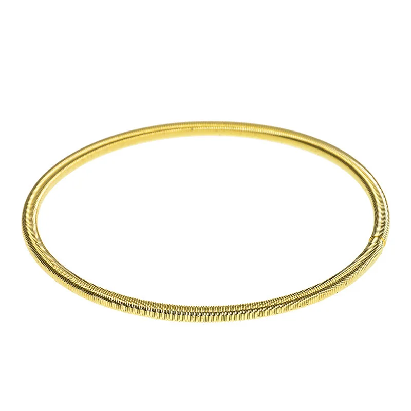 

Bracelet female 3mm gold The coil screw head can be opened and tightened Flexible DIY carbon steel spring Bracelet, Picture shows