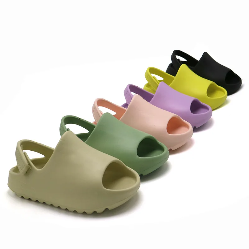 

2021 outer wear sandals slides beach platform slippers cross-border coconut slippers for child, Purple/black/beige/pinkk/yellow/green