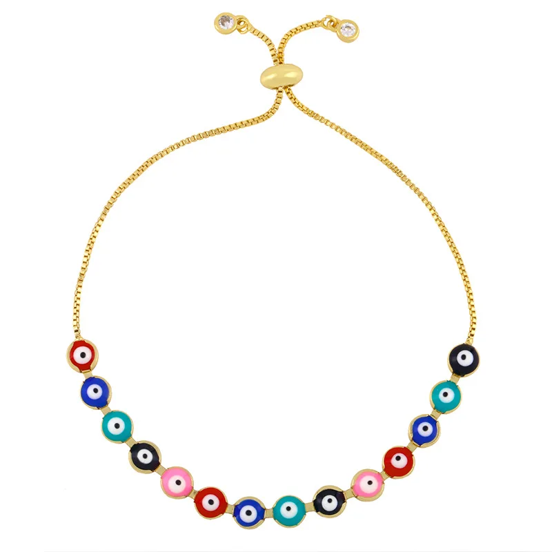 

Cross Border New Accessories Bohemian Color Retro Devil Eye Women'S Bracelet  Bracelet