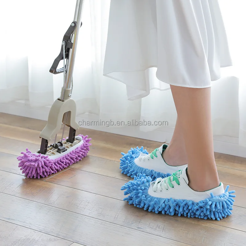 

Multi-Function Dust Duster Mop Slippers Shoes Cover Washable Reusable Microfiber Foot Socks Floor Cleaning Tools Shoe Cover, Customized color