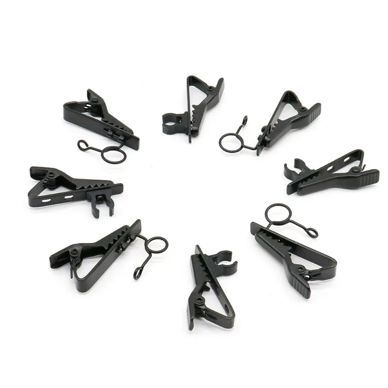 

Lavalier lapel microphone metal clip replacement microphone parts mic collar shirt clip