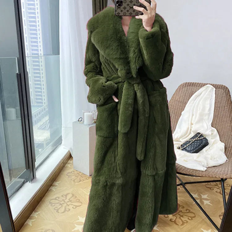 

YQ261 Free shipping Hot Sale Winter Women Long Fur Coat Oversized Pink Faux Fur Coat