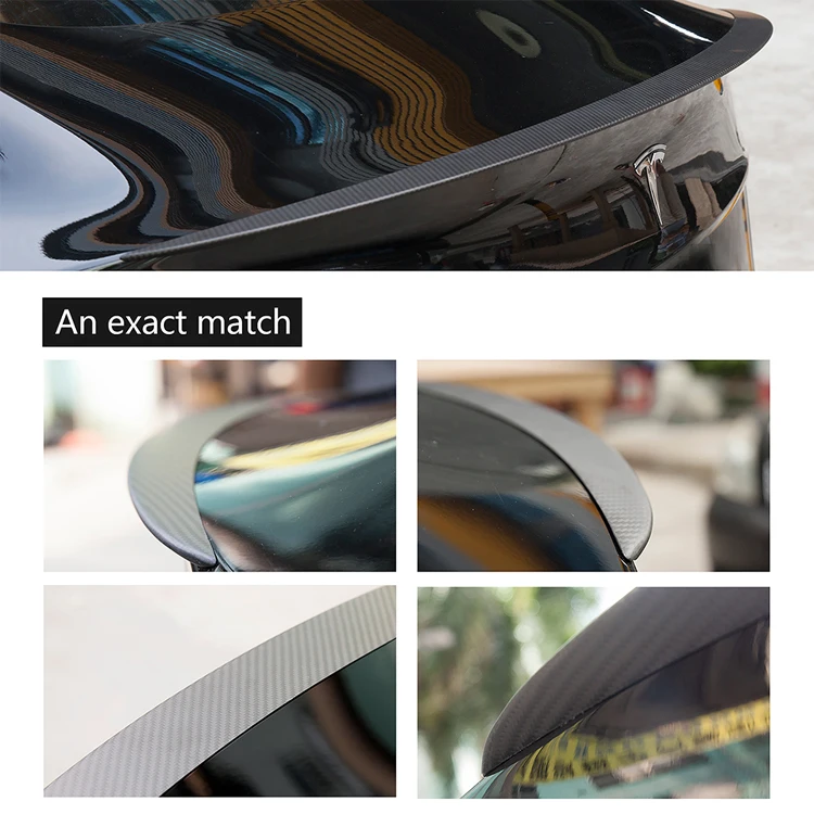 
modification parts model s Carbon Fiber install car rear Tailbox rear spoiler For Tesla model 3 