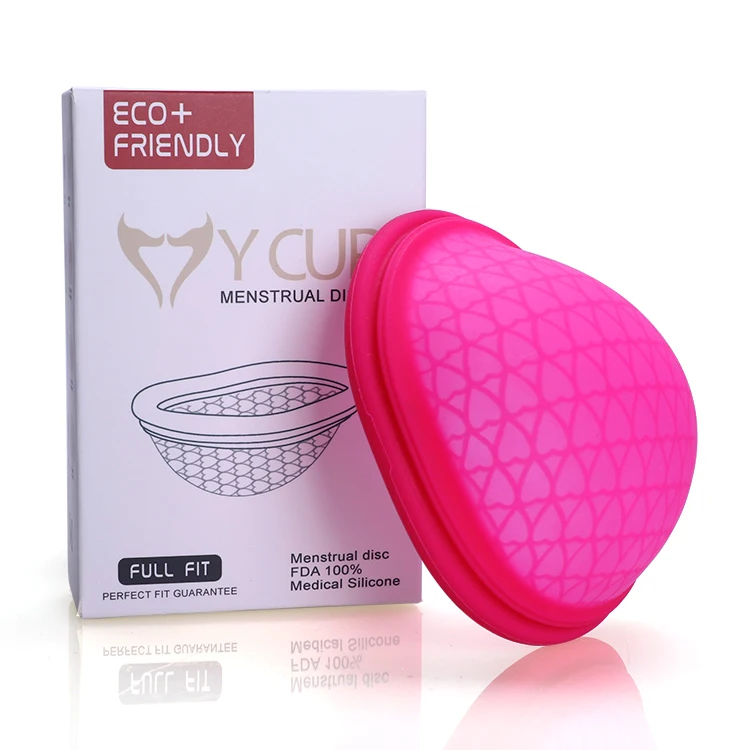 

Hot sell Custom Reusable Disco Menstrual Cup Sterilizing medical Silicone Menstrual Disk sexy cup, Pink,customized color