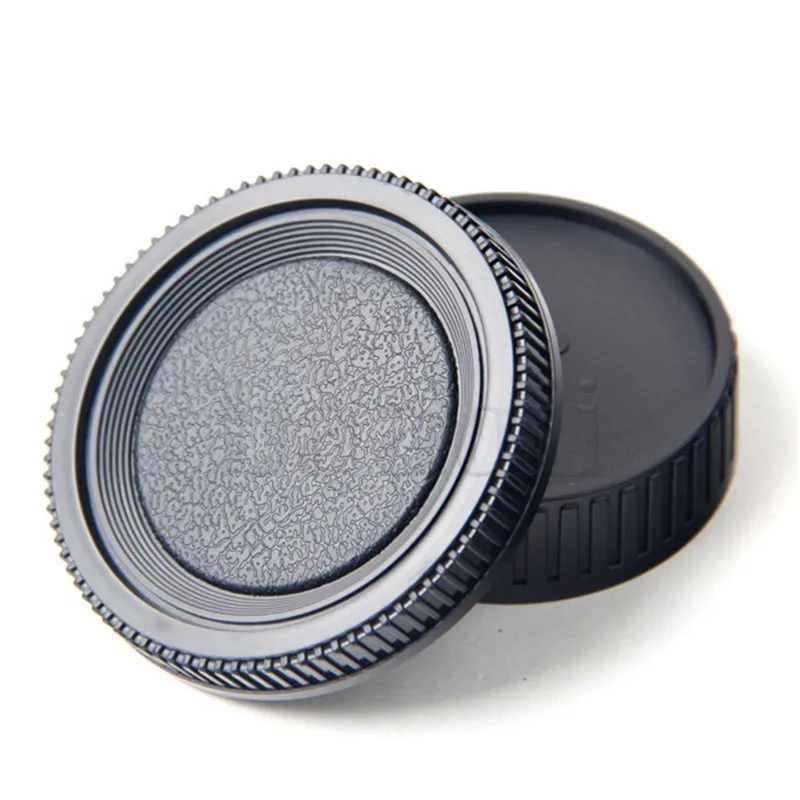 

Camera Lens Body Cover + Rear Lens Cap set Hood Protector for Minolta MD MC SLR Camera and Lens, Black