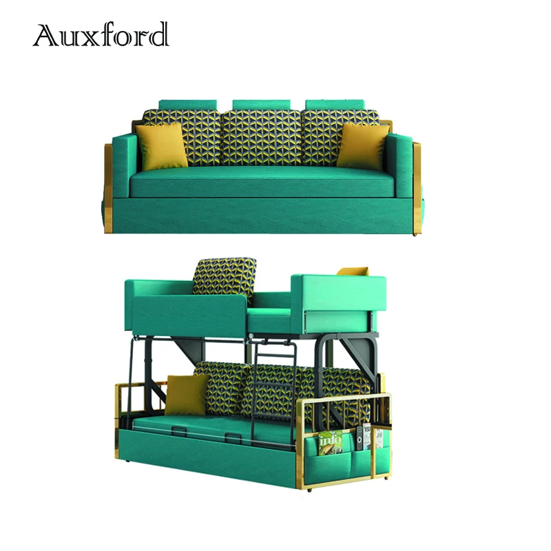 متعددة الوظائف سرير أريكة قابلة للطي سرير مزدوج بطابقين للأطفال