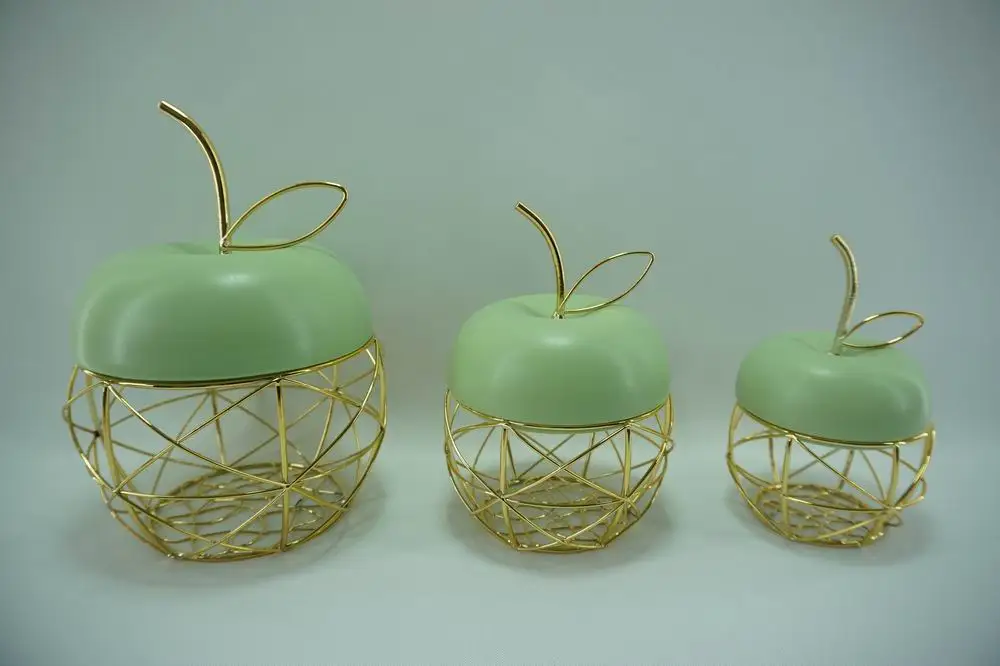 Ceramic Wholesale Artificial Fruit apple and pear colorful  tabletop Home decoration