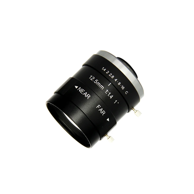 

Professional 5MP 12.5 16 25 35 50 75mm 1" F1.4 Manual C-Mount Machine Vision FA camera Lens, Black