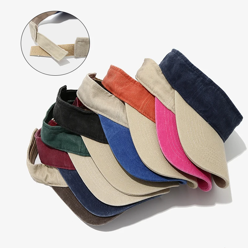 Breathable Acid Washed Open Top Running Cap