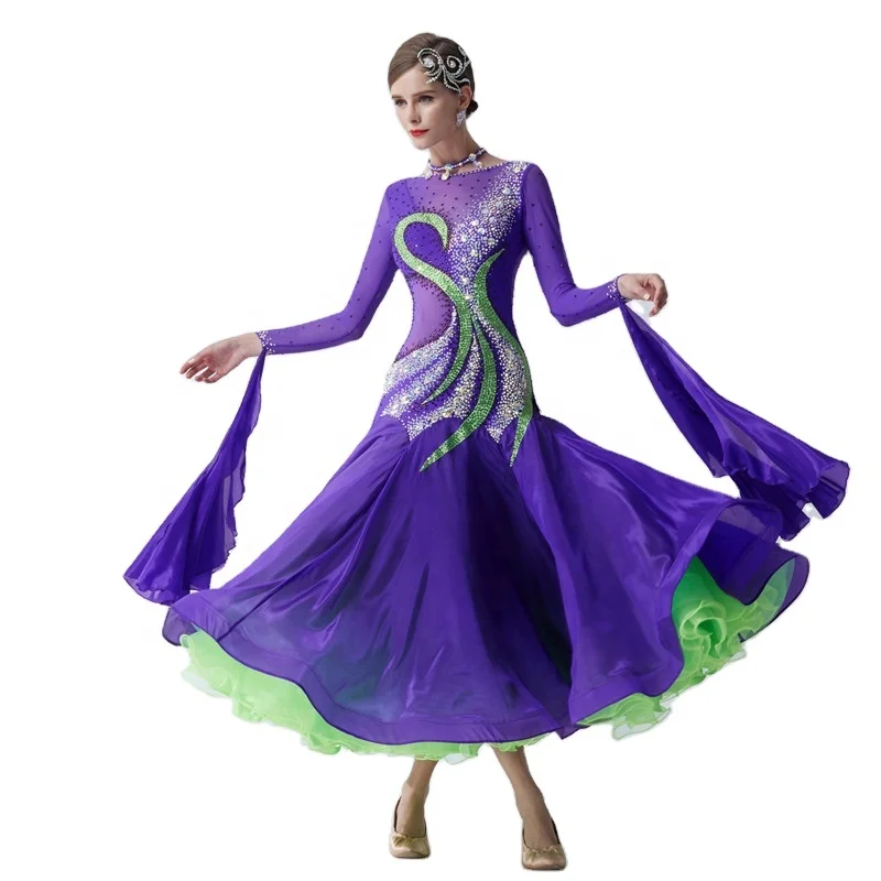 

B-19442 Ballroom dance competition dresses women standard dance dresses spandex ballroom dance dresses standard customize size, Customized