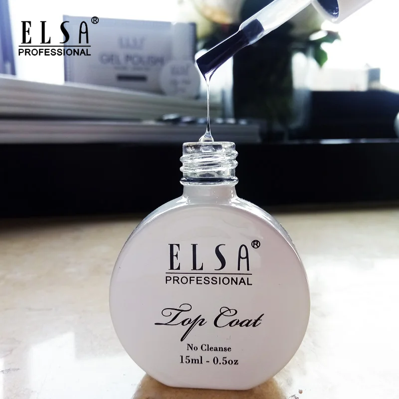 

ELSA High Quality UV/LED Cheap Nail Gel Polish 15ml,no matte top coat & base coat gel polish uv gel for women, 120 colors