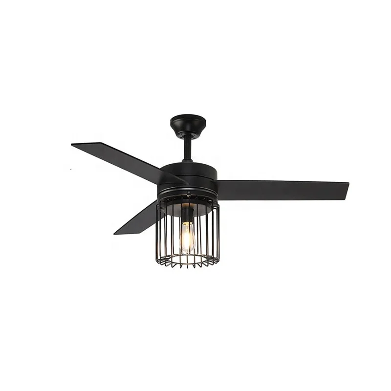Ultra Stable Nautical LED Caged Flush Mount Ceiling Fan with Light for Office