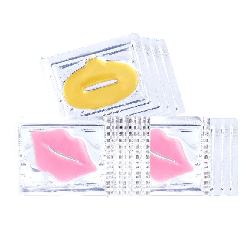 

OEM ODM OBM Pink 24K Gold Lipmask Private Label Organic Hydrating Plumper Collagen Lip Collagen Mask, Gold,pink,white/customized