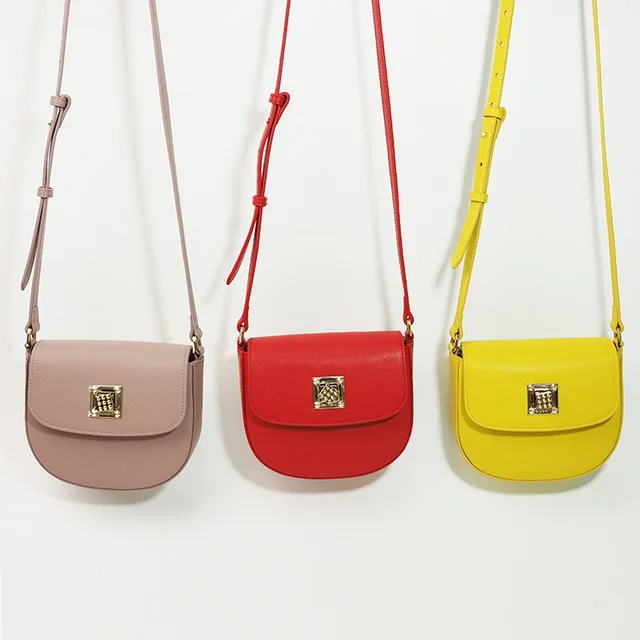 

2021new leather fashionable saddle bag handbag for ladies