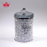 

Large Straight Covered Crystal Food Candy Storage Jar Candy Jar With Lid Candy Jars Glass