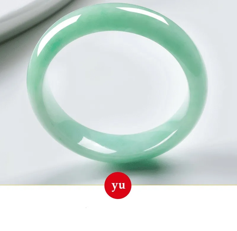 

100% Natural jade Emerald light green bracelet bangles gemstone jewelry jade bangles for women