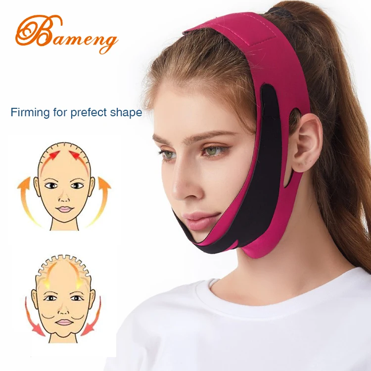 

Beauty shaper V-Line Double Chin Bandage Slim Up Lift Face Slimming Mask Belt Health Care V Face Lifting Band, Pink