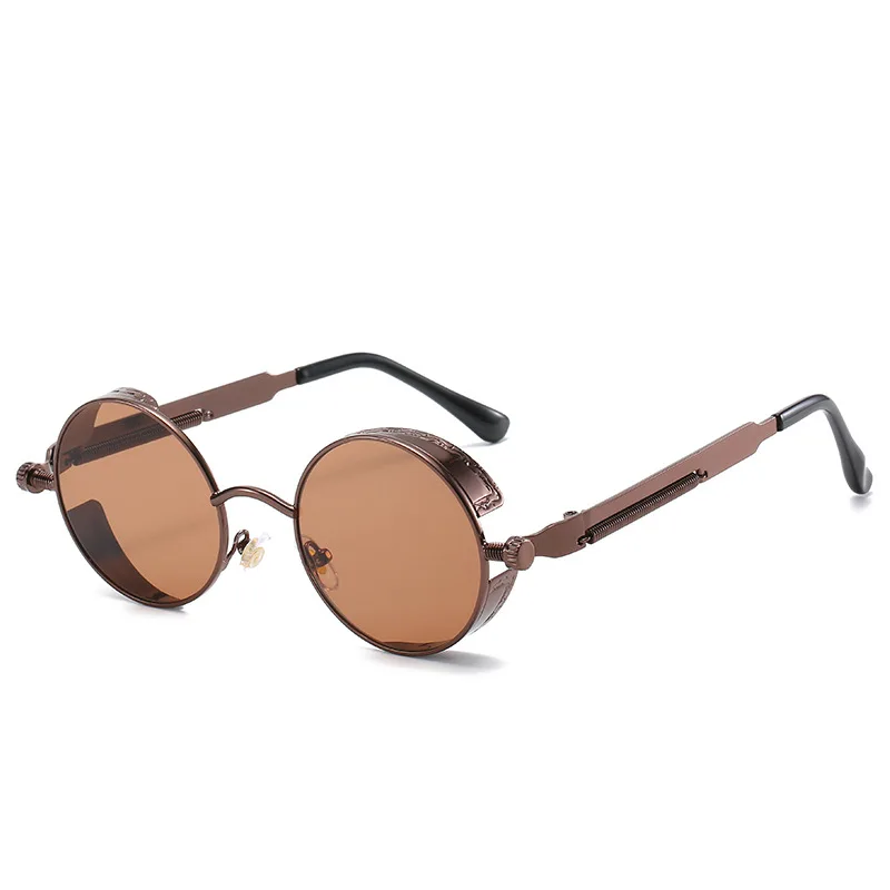 

Luxury Metal Sunglasses unisex Round Sun glasses Steampunk Coating Glasses Vintage Retro sunglasses 2021