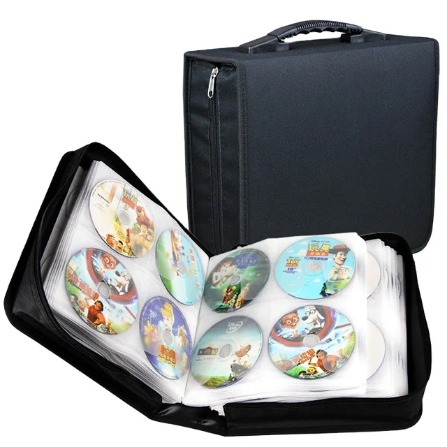 
New Fashion Custom Square Waterproof PU Polyester Black Games CD Display Case Storage Bag 