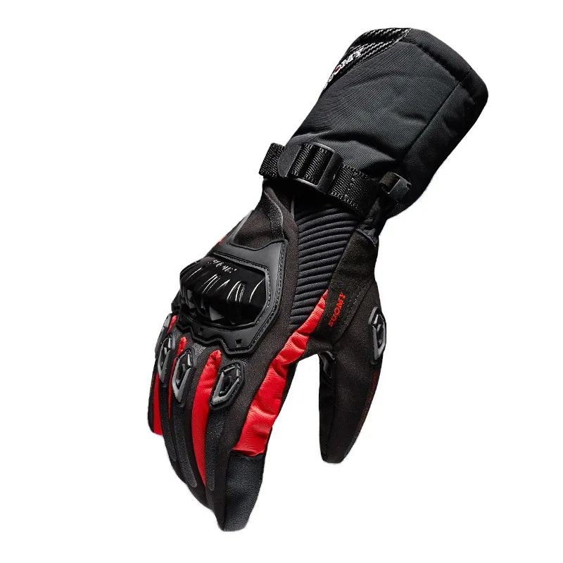 

Motorcycle Riding Protection Racing Gloves Outdoor Winter Windproof Ski Cycling bike Gloves, Black/blue/red