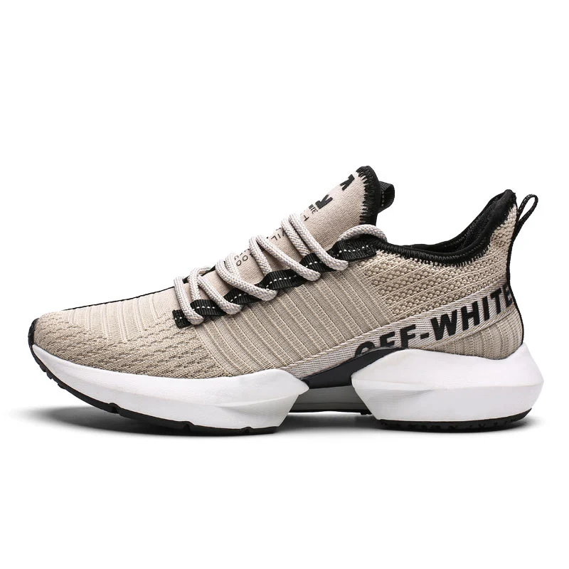 

2019 LOW MOQ Breathable Mesh Flyknit Upper Fashion Sneakers Men Casual Shoes Running Shoe Men's
