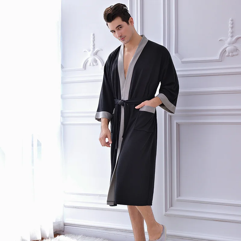 

2021 fashionable Waffle quality men's bathrobe pajamas Chinese suppliers, Photo color
