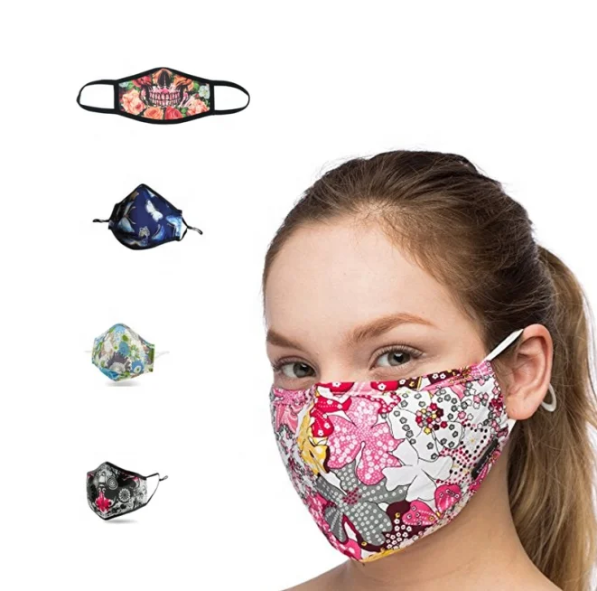 
Custom made print Reusable Anti dust black cotton facemask,mouthmask 