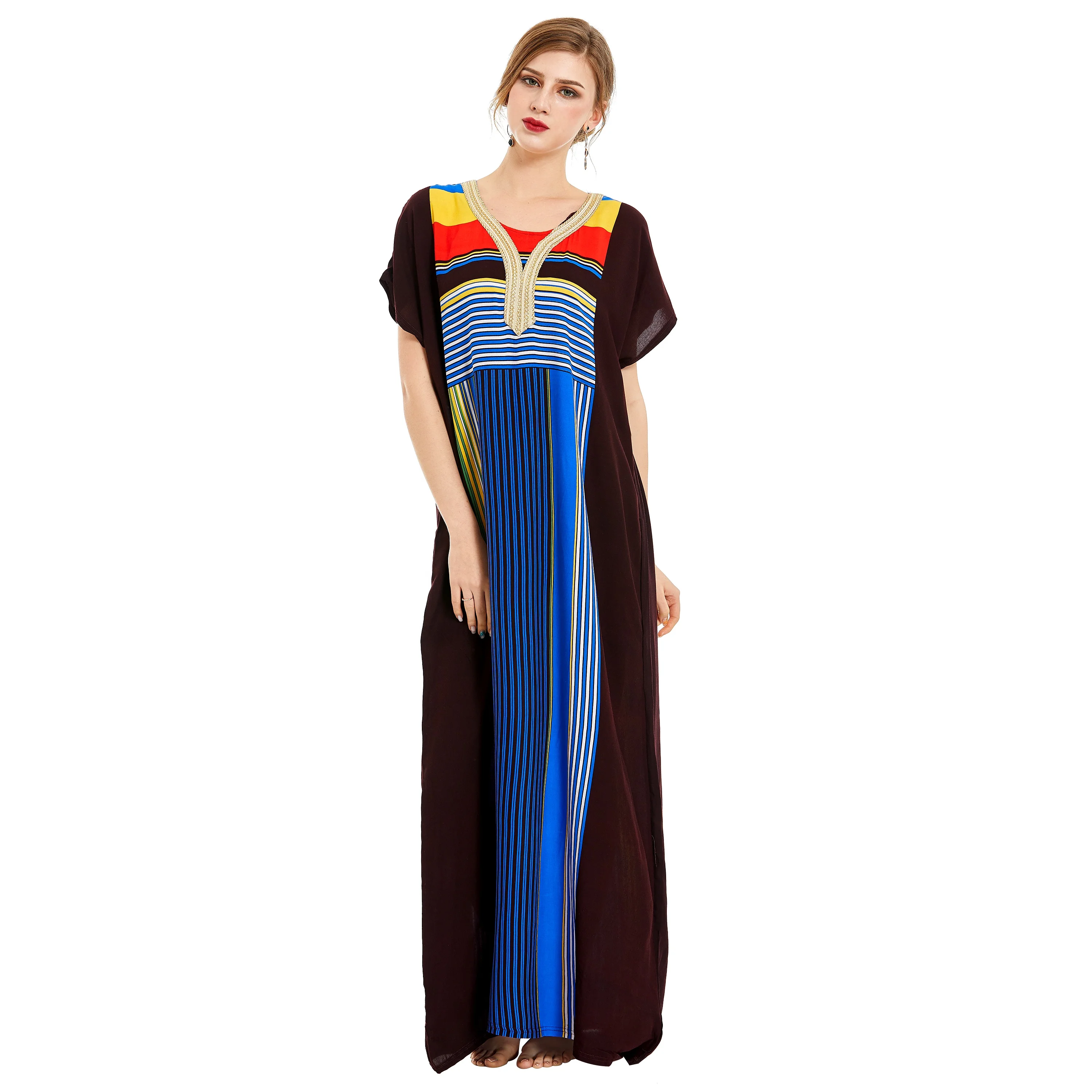 

Wholesale 2020 new fashion rayon cotton Evening dress Muslim African Indian clothing Islamic Clothing, 3 color