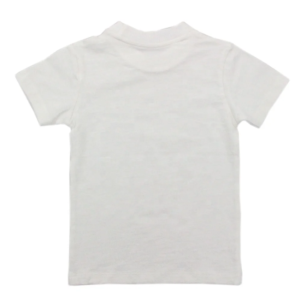 
Summer breathable soft slub cotton white toddler boys t shirts 