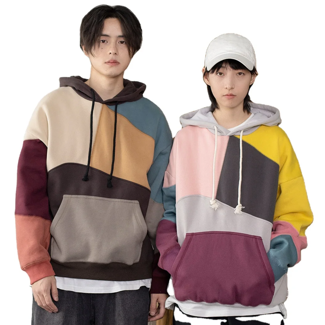 

Custom Color Block Fleece 60 Cotton 40 Polyester Hoodies Ropa Para Hombre