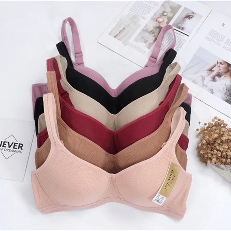 

Wholesale Wire Free Sexy Plain Dyed Big Size Bra For Women