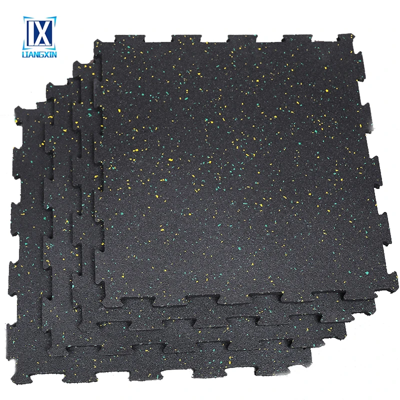 Rubber flooring tiles for gym fitness protective flooring recycle rubber mats