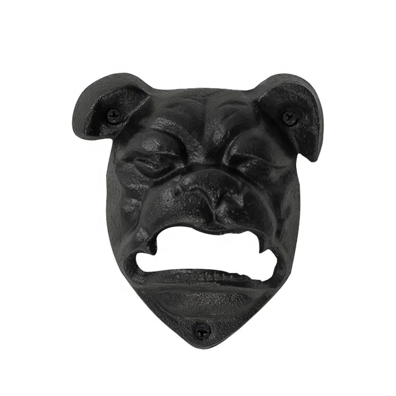 

New Product Durable Style Custom Vintage Souvenir 3D Dog Animal Wall Mounted Bottle Opener Iron Casted