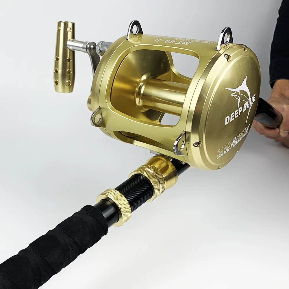 

50w metal trolling reel saltwater fishing reel high quality cnc sea fishing reels, Gold